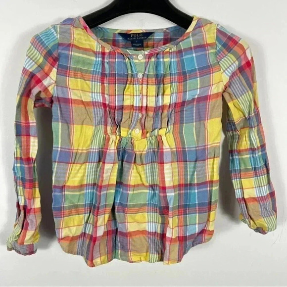 Polo by Ralph Lauren plaid  top - Picture 2 of 9